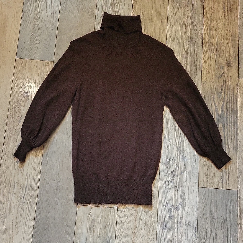 Express Women's Chocolate Brown Turtleneck Sweater